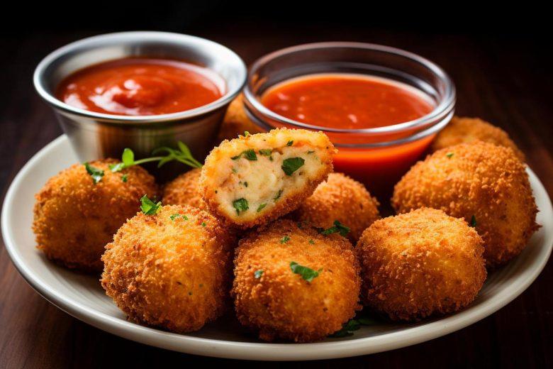 Bolinho de risoto de camarão