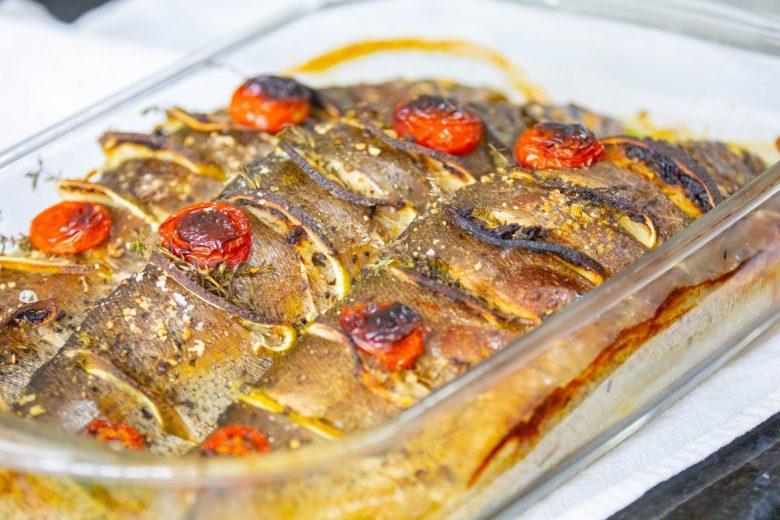 Peixe marinado no forno