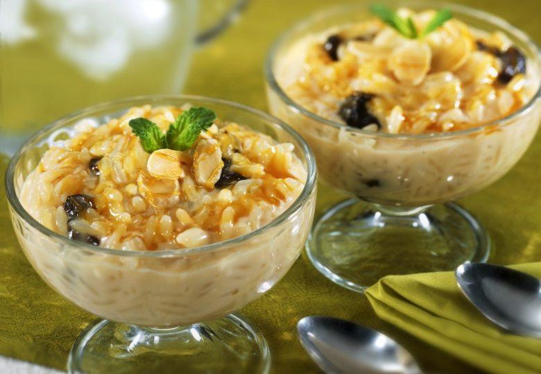 Arroz de doce de leite e ameixa