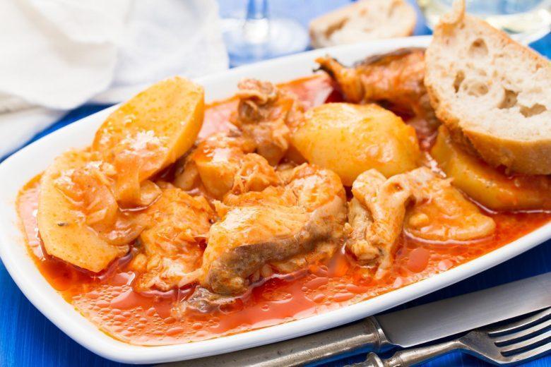 Posta de peixe com batata