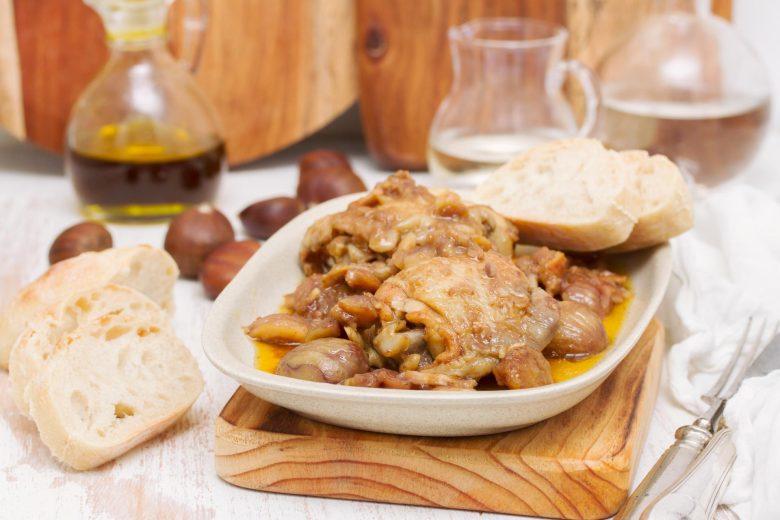 Frango ao curry com castanha