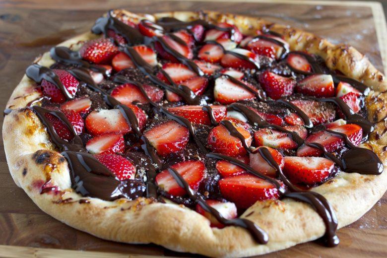 Pizza trufada de morango