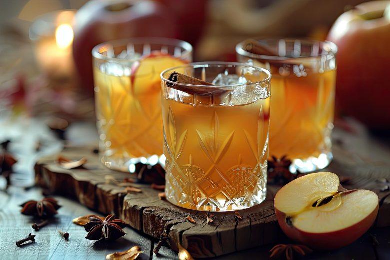 Licor caseiro de maçã com canela