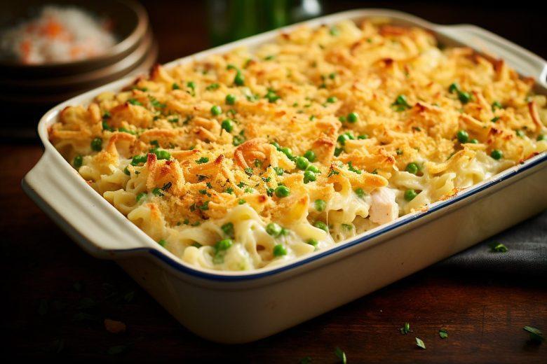 Macarrão à carbonara de forno
