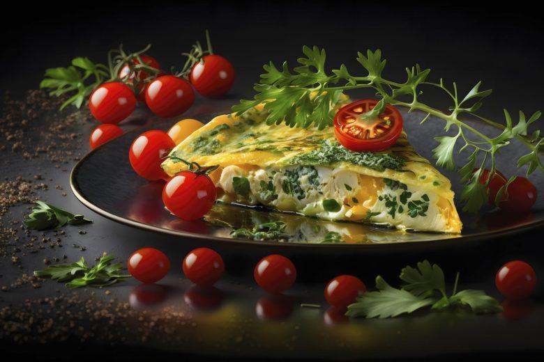 Omelete com queijo gorgonzola
