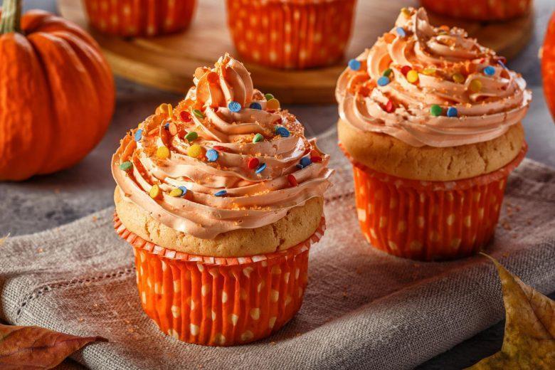 Cupcake de abóbora com marshmallow