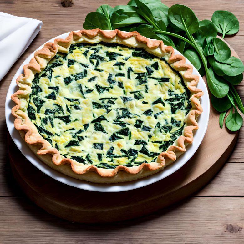 Quiche de espinafre com creme de queijo