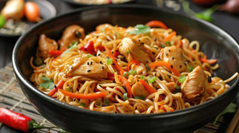 Macarrão chinês com frango