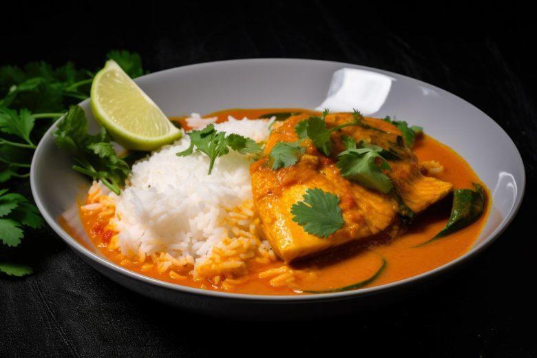Peixe ensopado com curry