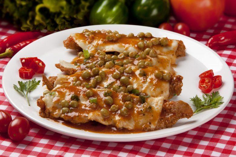 Parmegiana de frango recheado