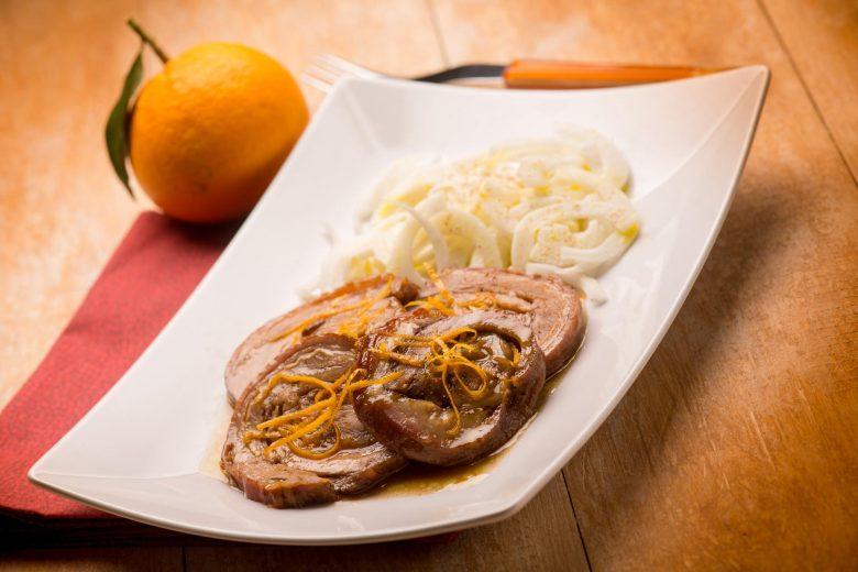 Carne assada ao molho de laranja