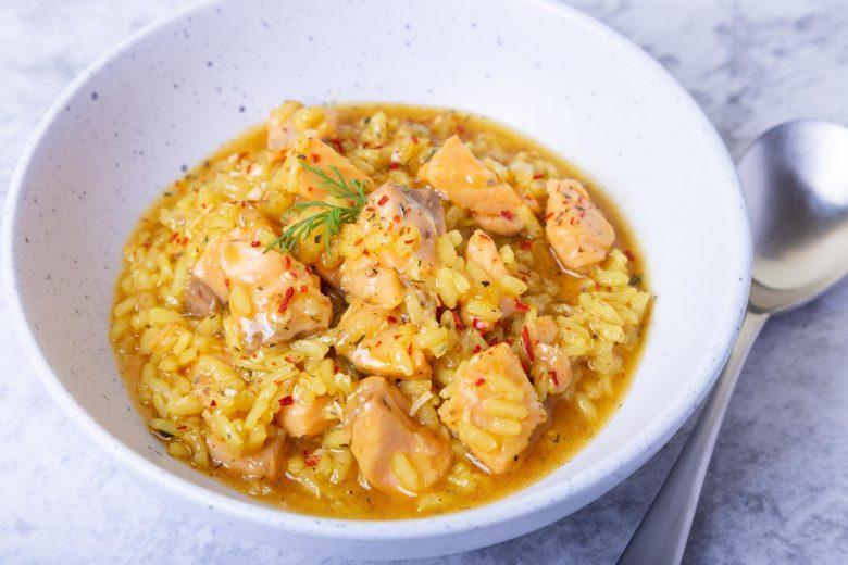 Risoto de salmão