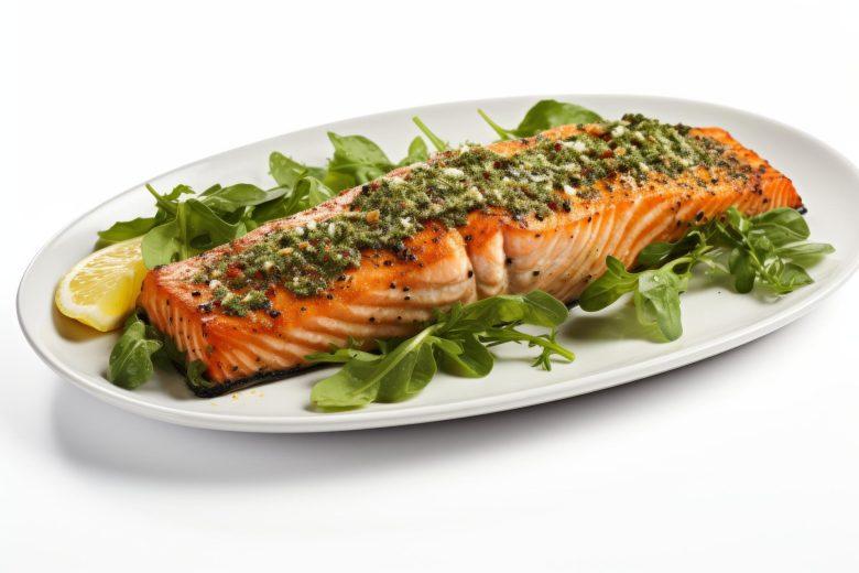 Salmão ao pesto