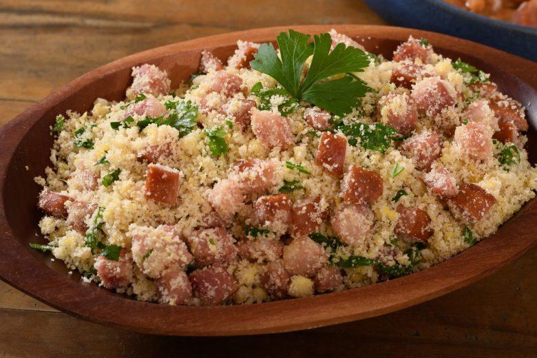 Farofa rica de bacon