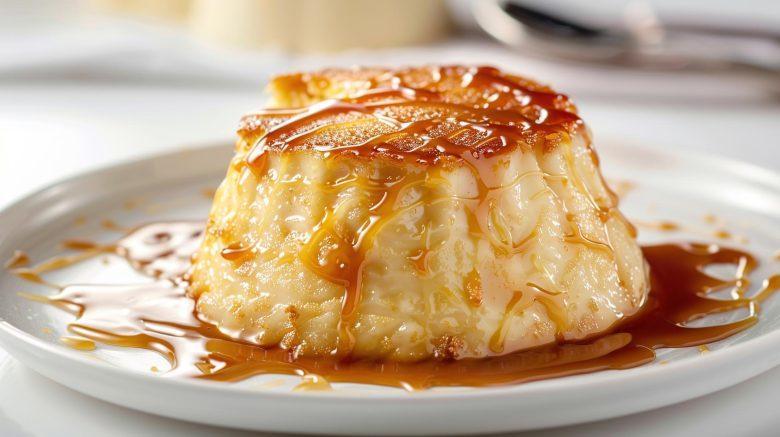 Pudim de leite condensado e pão