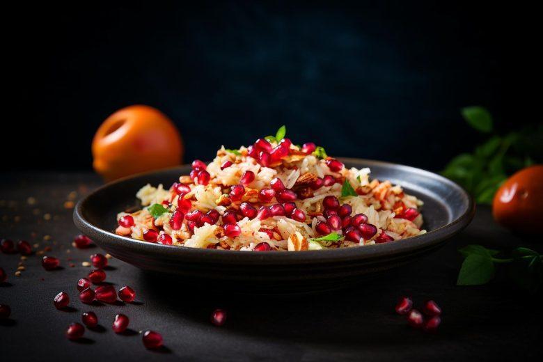 Arroz com romã