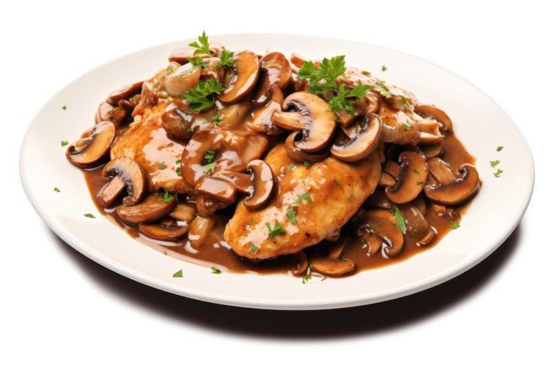 Frango com páprica e cogumelo