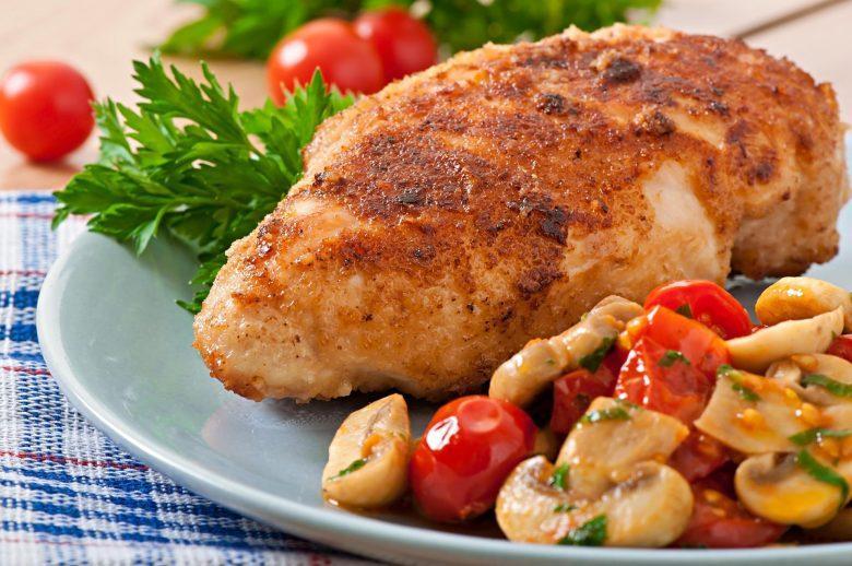 Peito de frango assado na laranja