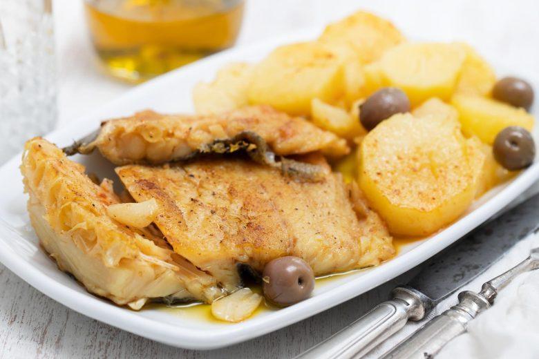 Bacalhau frito com batata