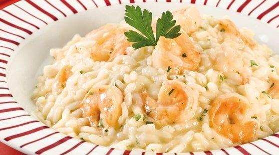 Risoto de camarão simples