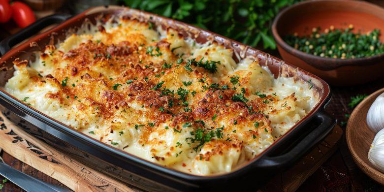 Bacalhau gratinado de festa