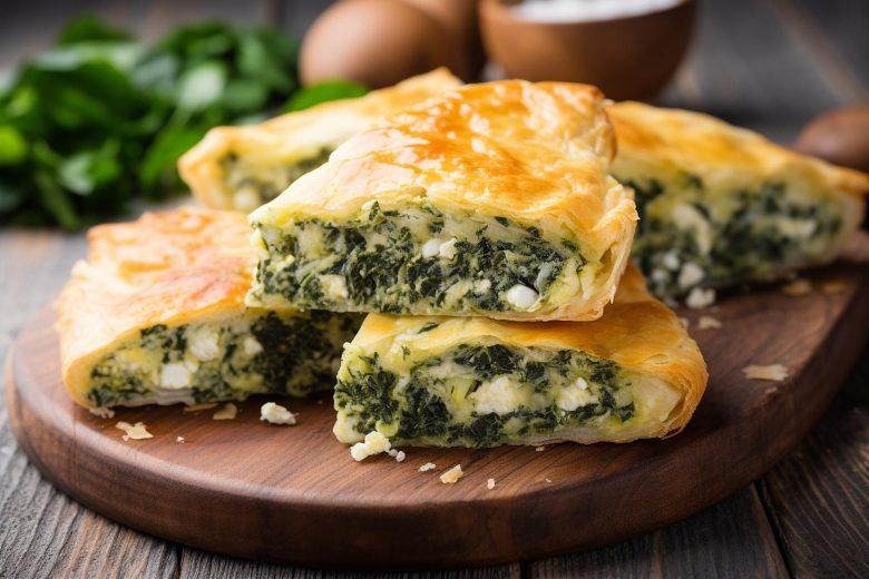 Pastel de espinafre e bacalhau