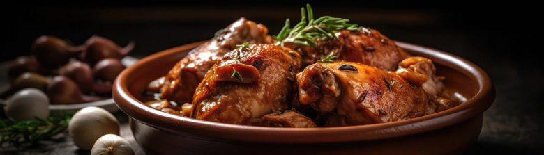 Coxa e sobrecoxa de frango assada