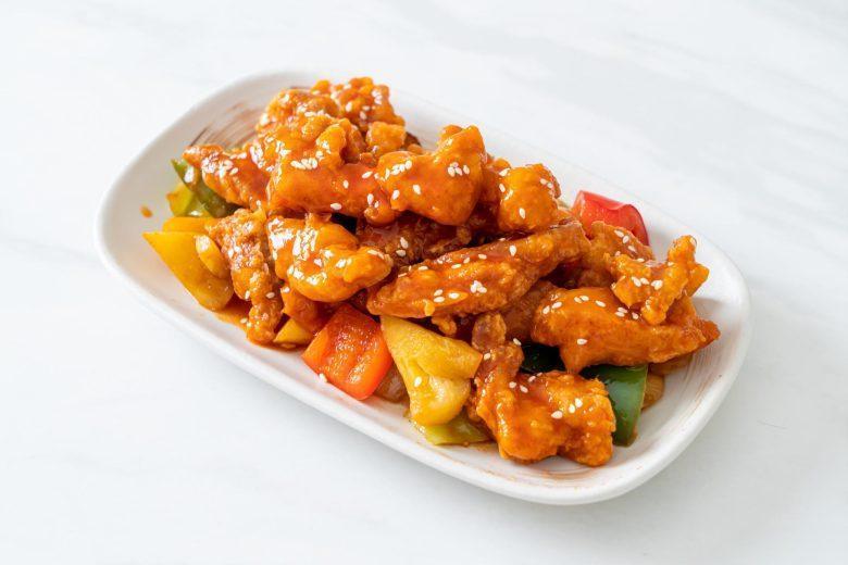 Asinha de frango com molho agridoce