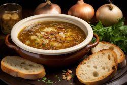 Sopa de cebola com curry
