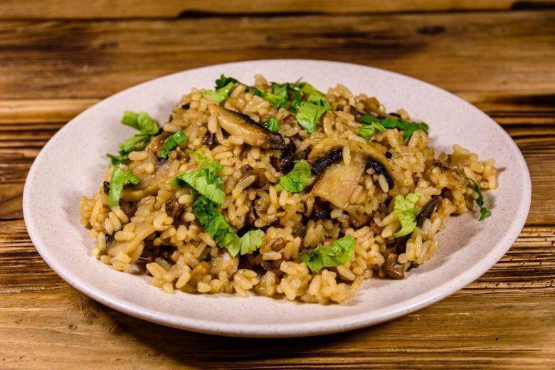 Risoto de quinoa e cogumelo