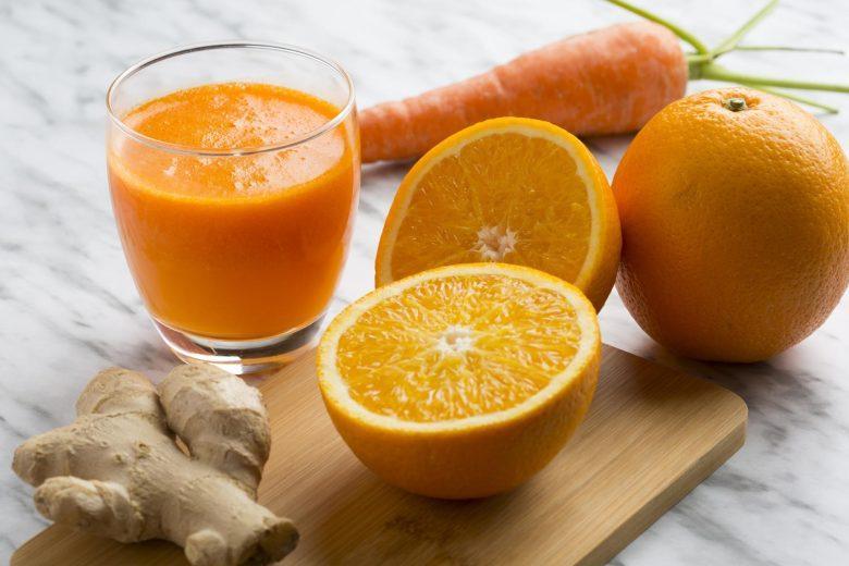 Suco energético com gengibre