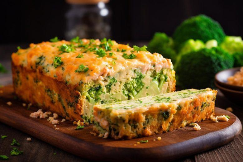 Torta de frango com brócolis