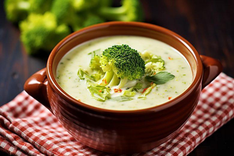 Sopa de brócolis com gengibre