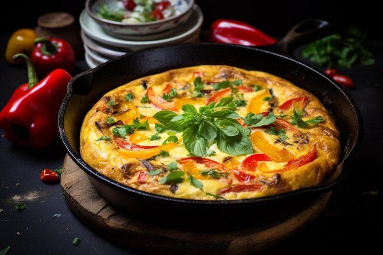 Fritada de atum e pimentão