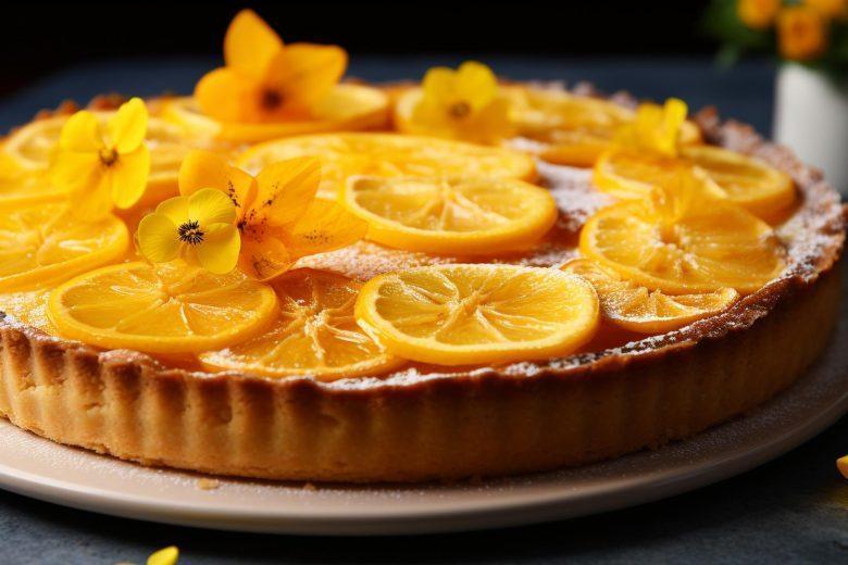 Quiche de coco e laranja