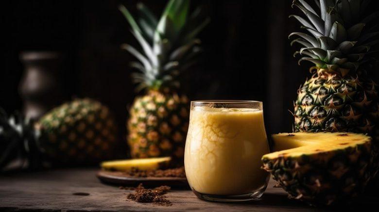 Suco de abacaxi e gengibre