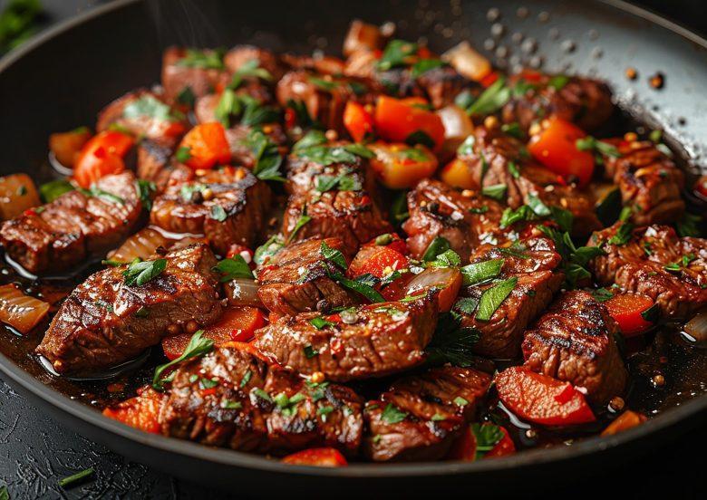 Picadinho de carne com molho de tomate