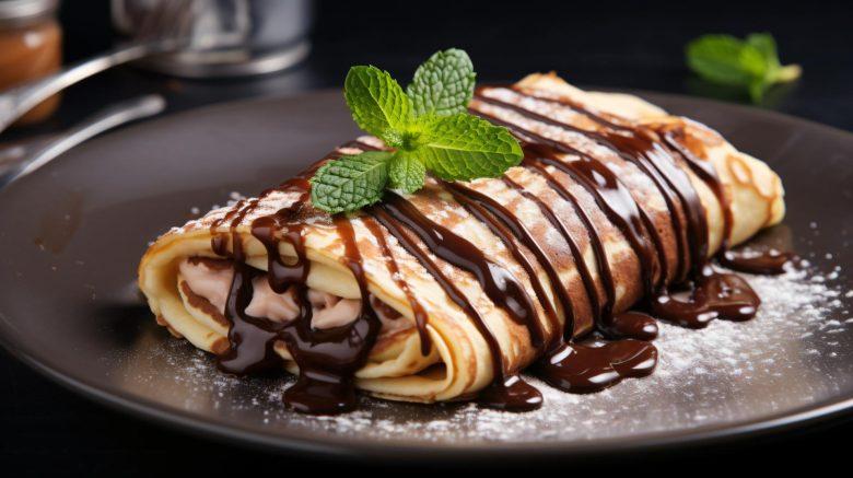 Panqueca com calda de café