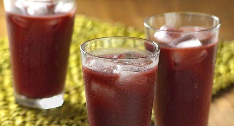 Suco de açaí e guaraná