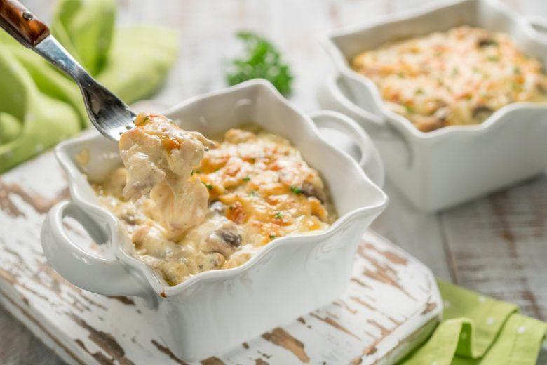 Frango gratinado com milho