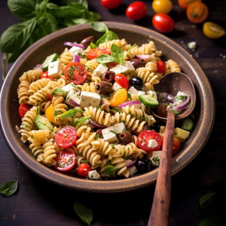 Salada europeia de macarrão