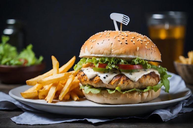 Hambúrguer de frango com ricota