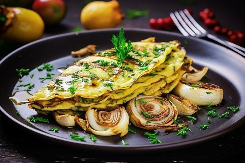Omelete com cebola