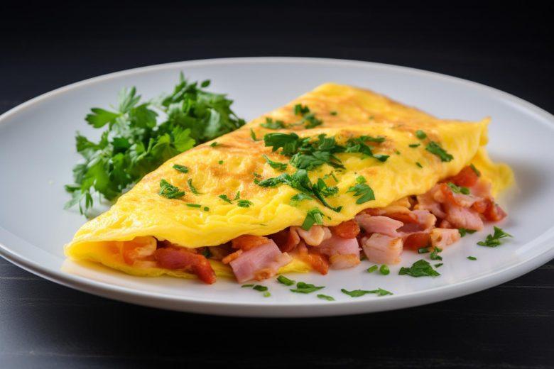 Omelete temperada de frios