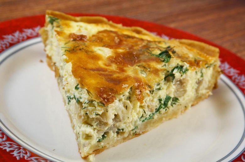 Quiche de espinafre com queijo