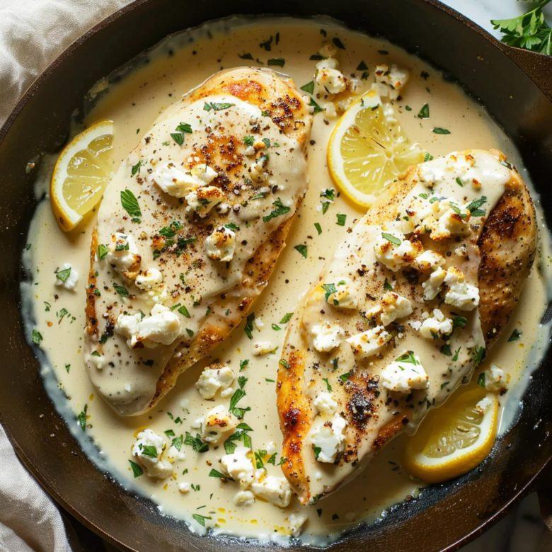 Frango grelhado com molho cremoso