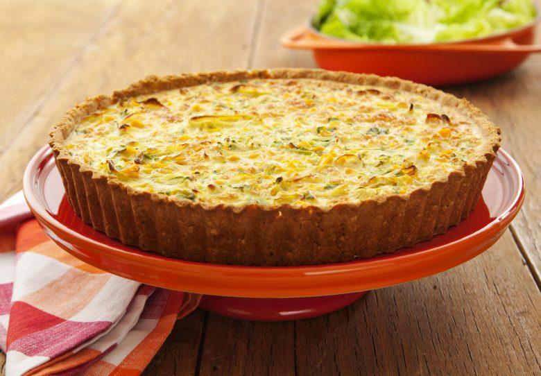 Quiche de cream cracker e legumes