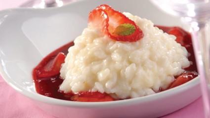 Risoto doce com morango