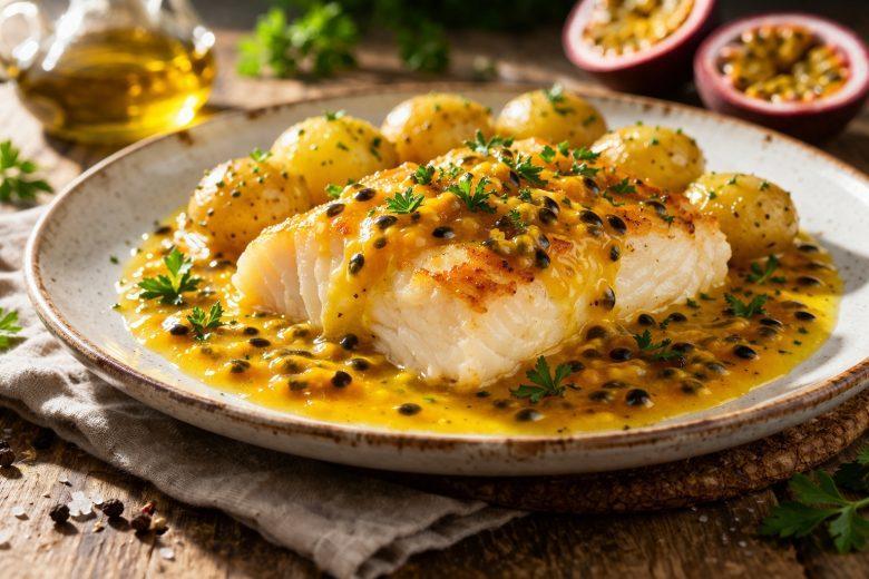 Bacalhau ao molho de maracujá