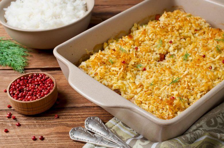 Filé de peixe com crosta crocante